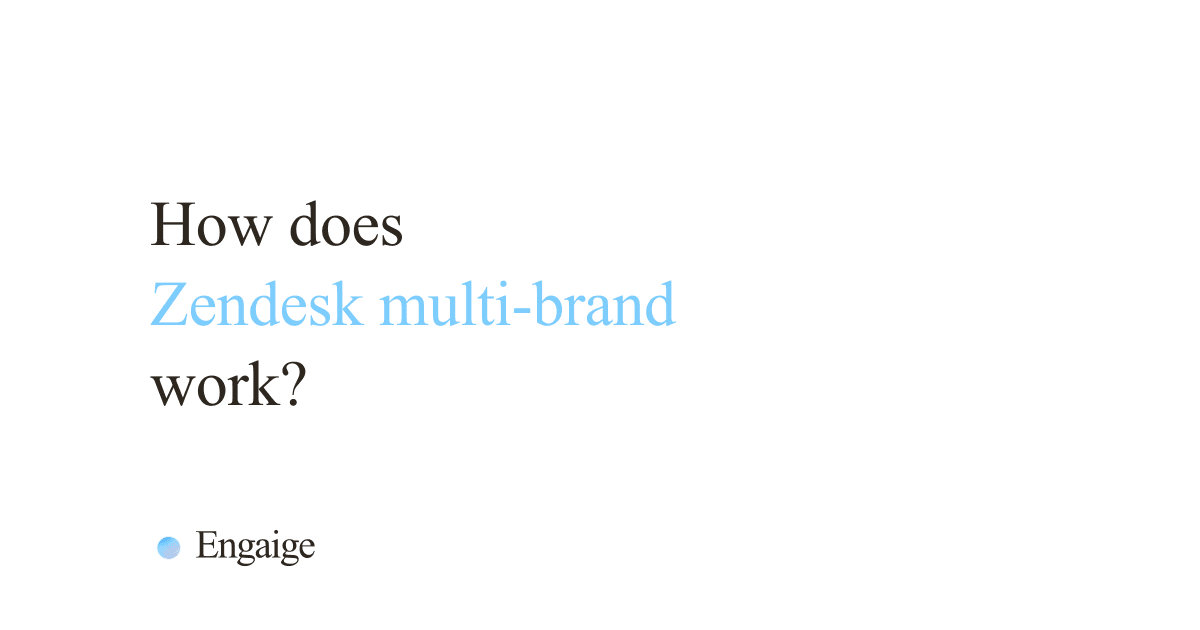 Cover card with the question: How does Zendesk multi-brand work?