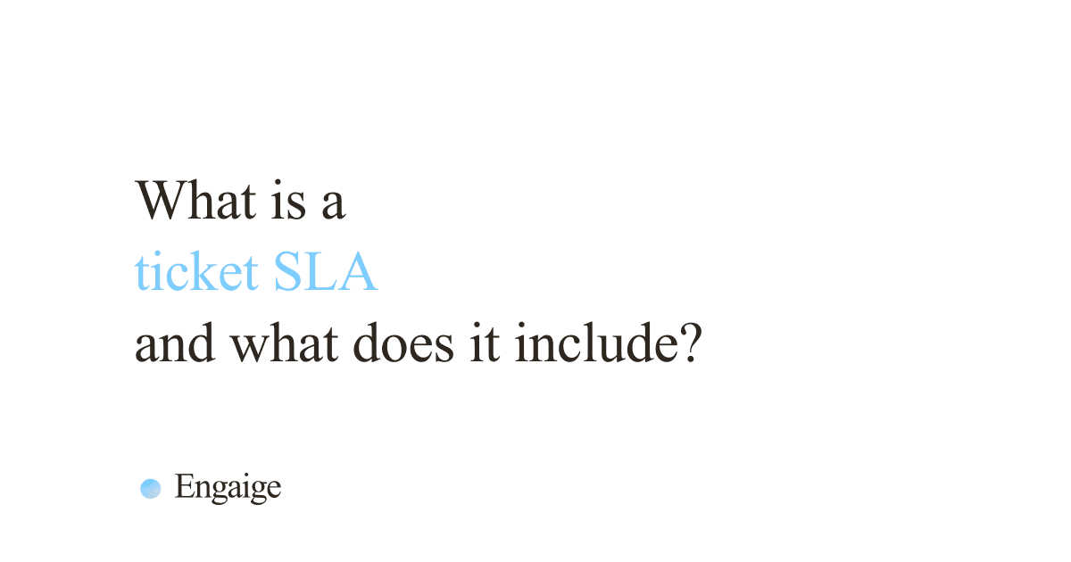 Cover card with the question: What is a ticket SLA and what does it include?