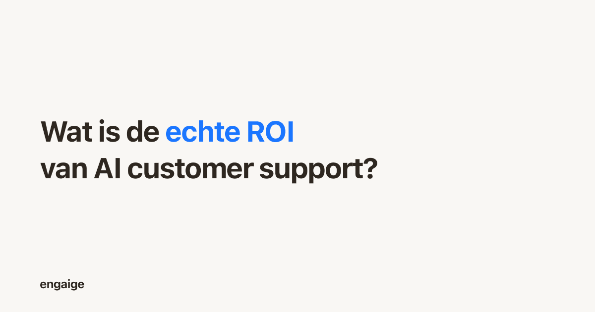 ROI van AI customer support: omzet, klanten en marge