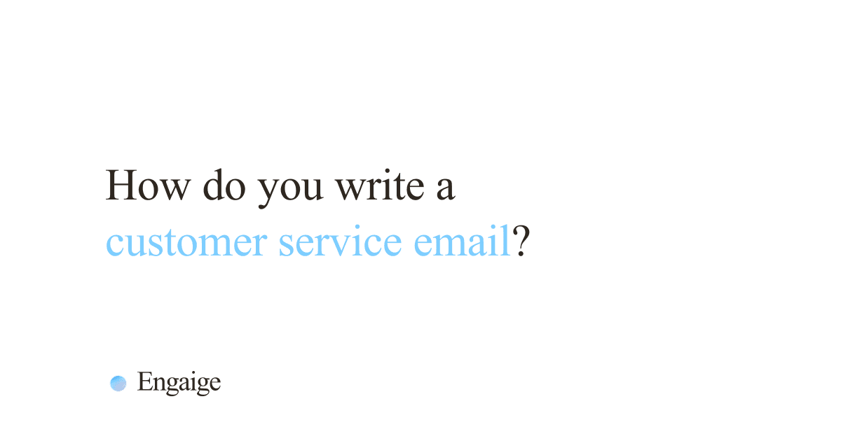 Cover card with the question: How do you write a customer service email?