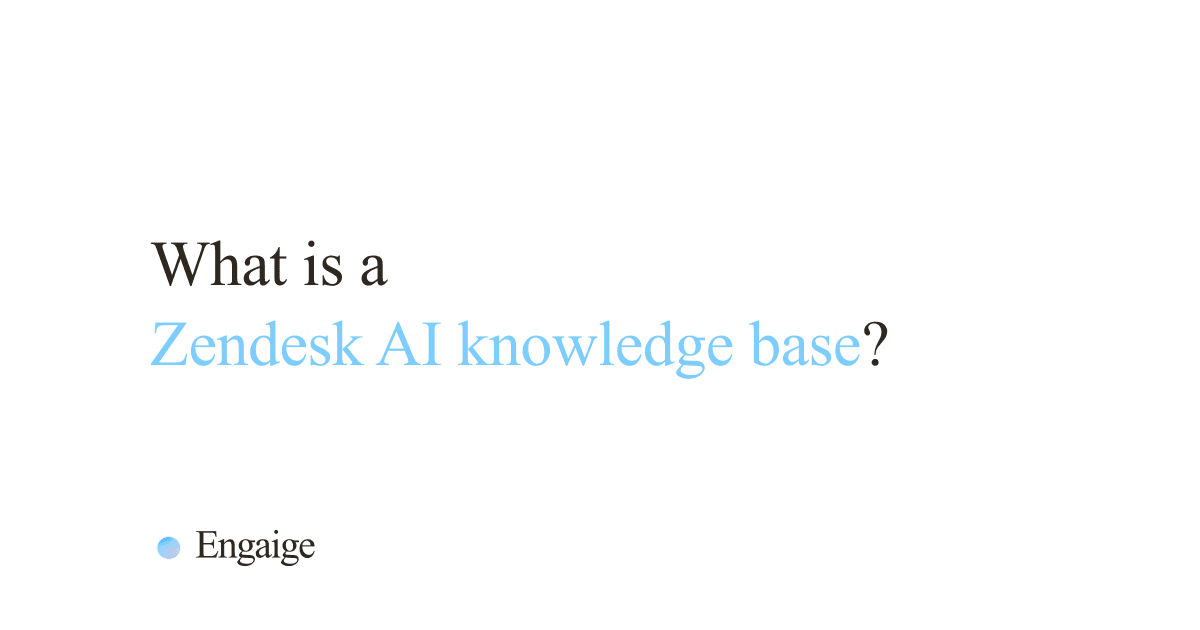 Cover card with the question: What is a Zendesk AI knowledge base?