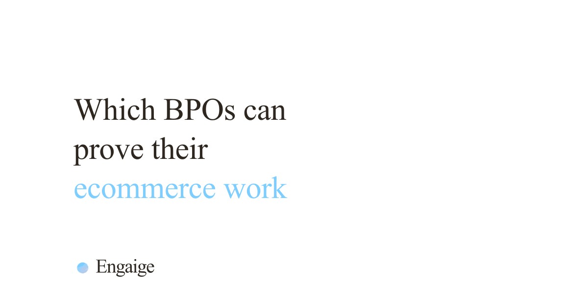 Best ecommerce BPO companies for customer service (2026)