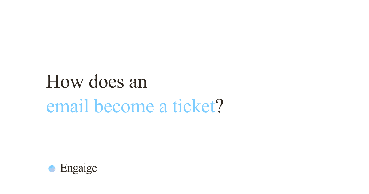 Cover card with the question: How does an email become a ticket?