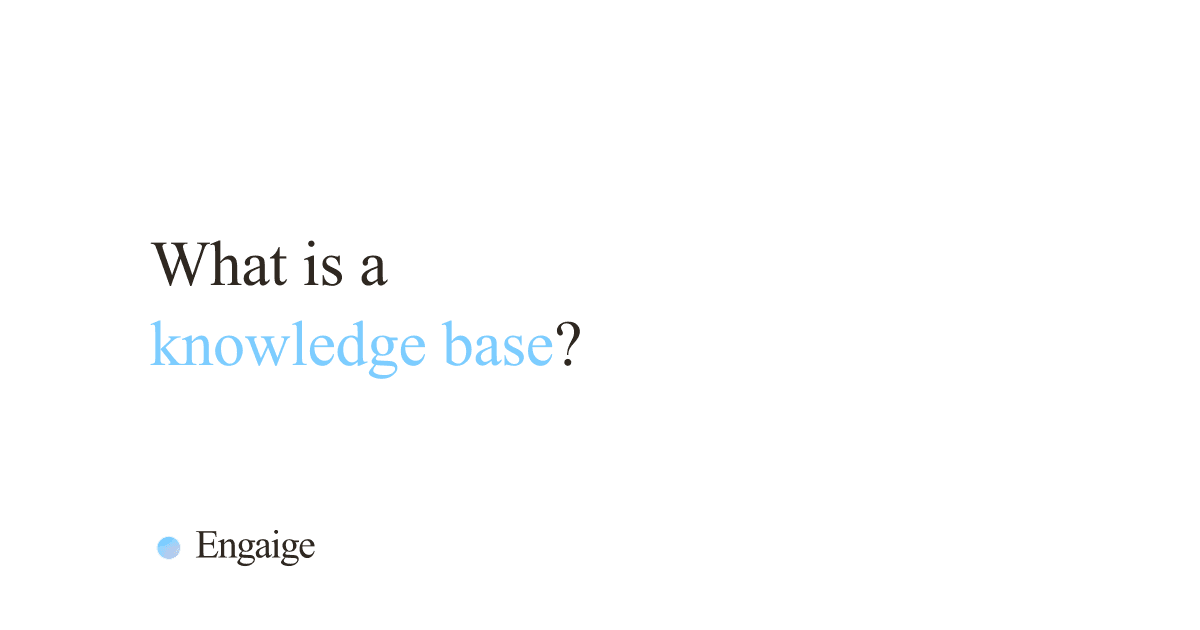 Cover card with the question: What is a knowledge base?