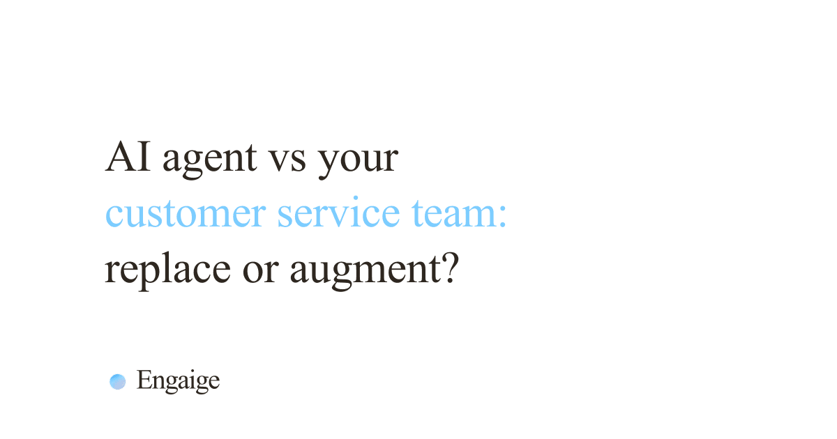 AI agent vs a customer service team, compared side by side