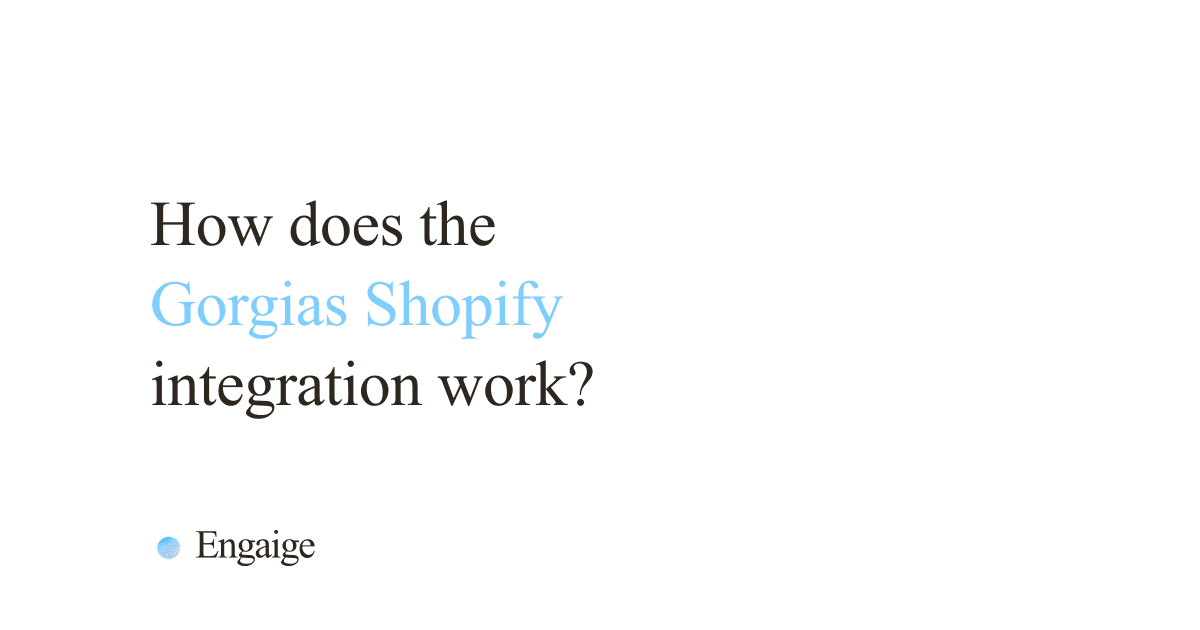 Cover card with the question: How does the Gorgias Shopify integration work?