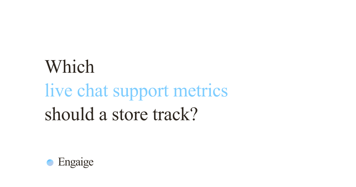 Cover card with the question: Which live chat support metrics should a store track?