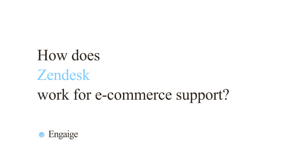Cover card with the question: How does Zendesk work for e-commerce support?