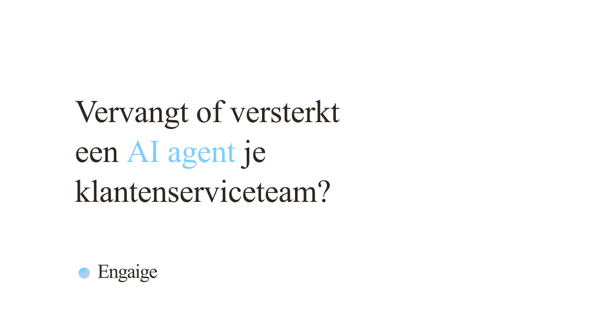AI agent versus klantenservice: een AI agent en traditionele klantenservice naast elkaar
