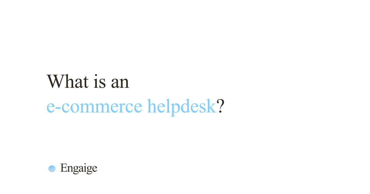Cover card with the question: What is an e-commerce helpdesk?