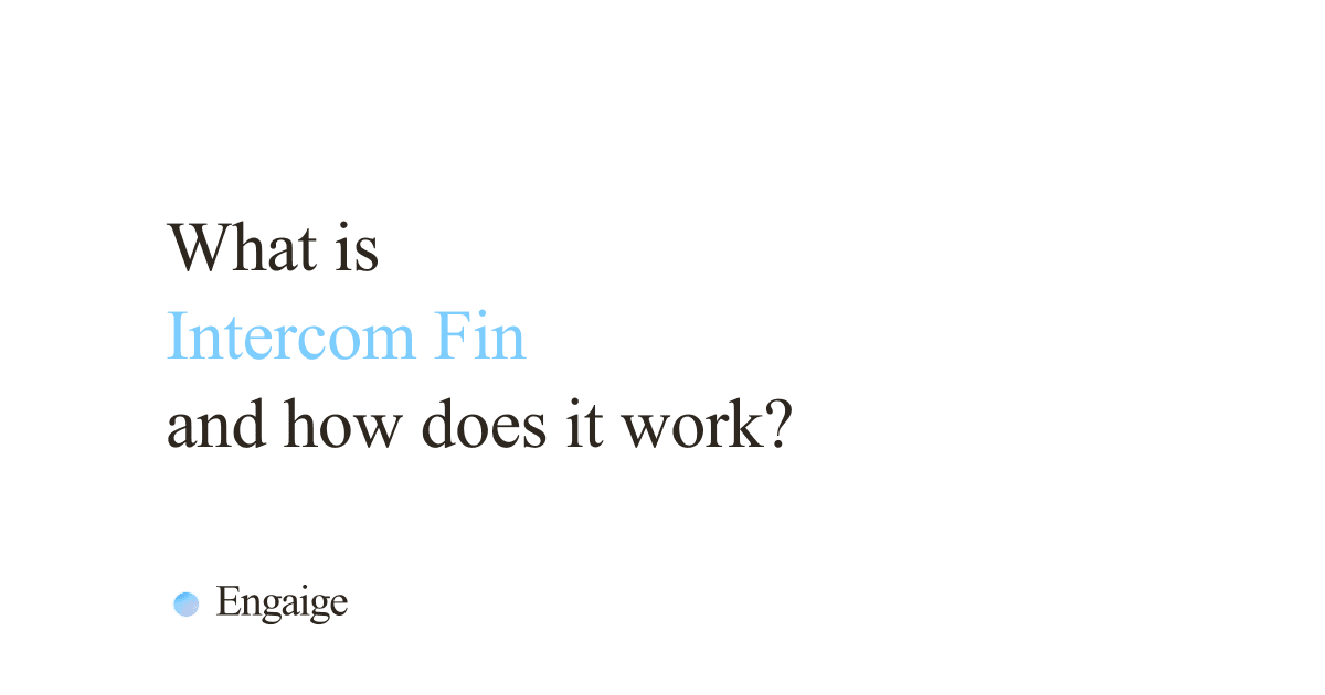 Cover card with the question: What is Intercom Fin and how does it work?