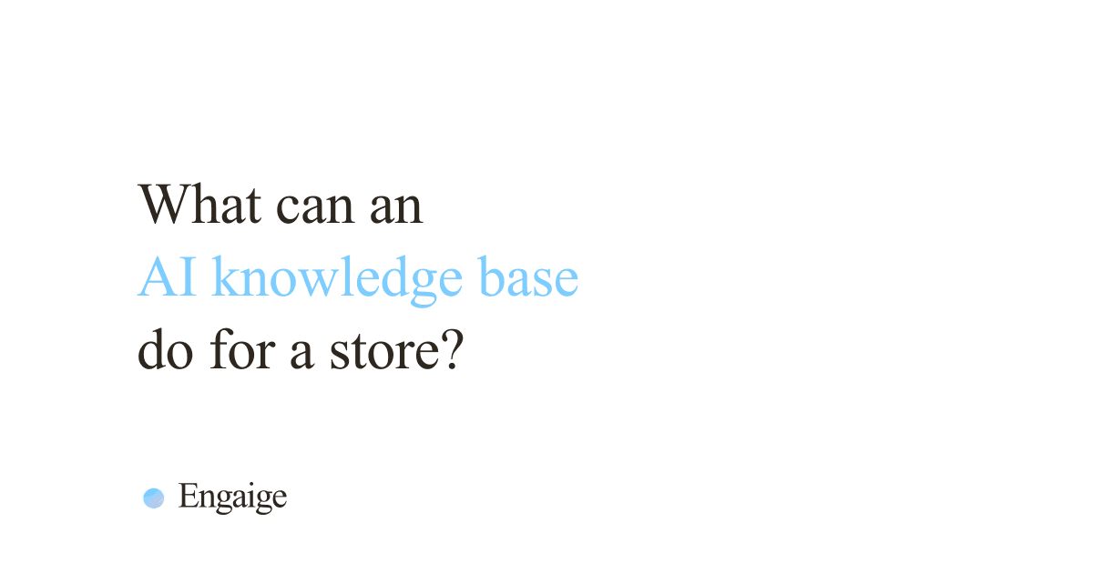 Cover card with the question: What can an AI knowledge base do for a store?