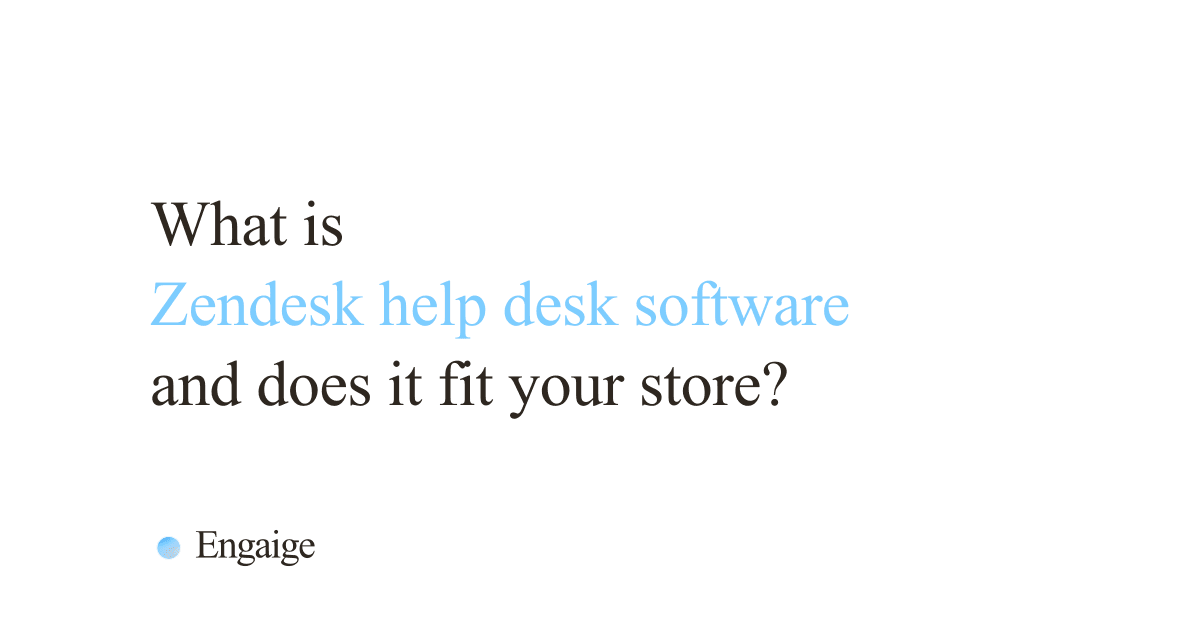 Cover card with the question: What is Zendesk help desk software and does it fit your store?