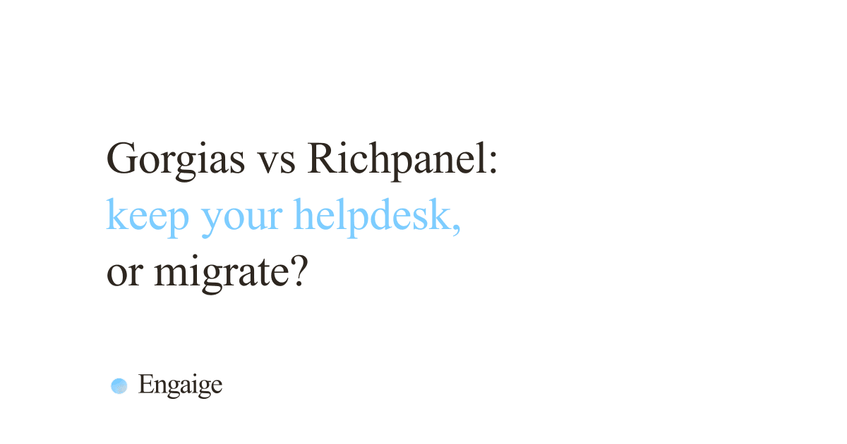 Gorgias vs Richpanel comparison for e-commerce AI customer support