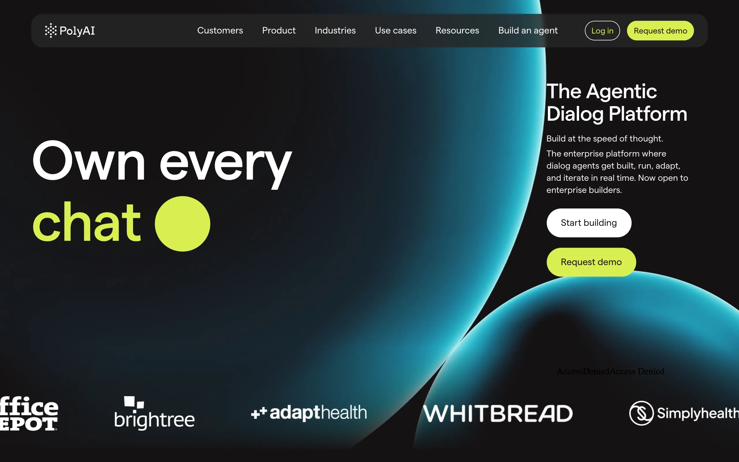 PolyAI enterprise voice-first customer experience platform homepage