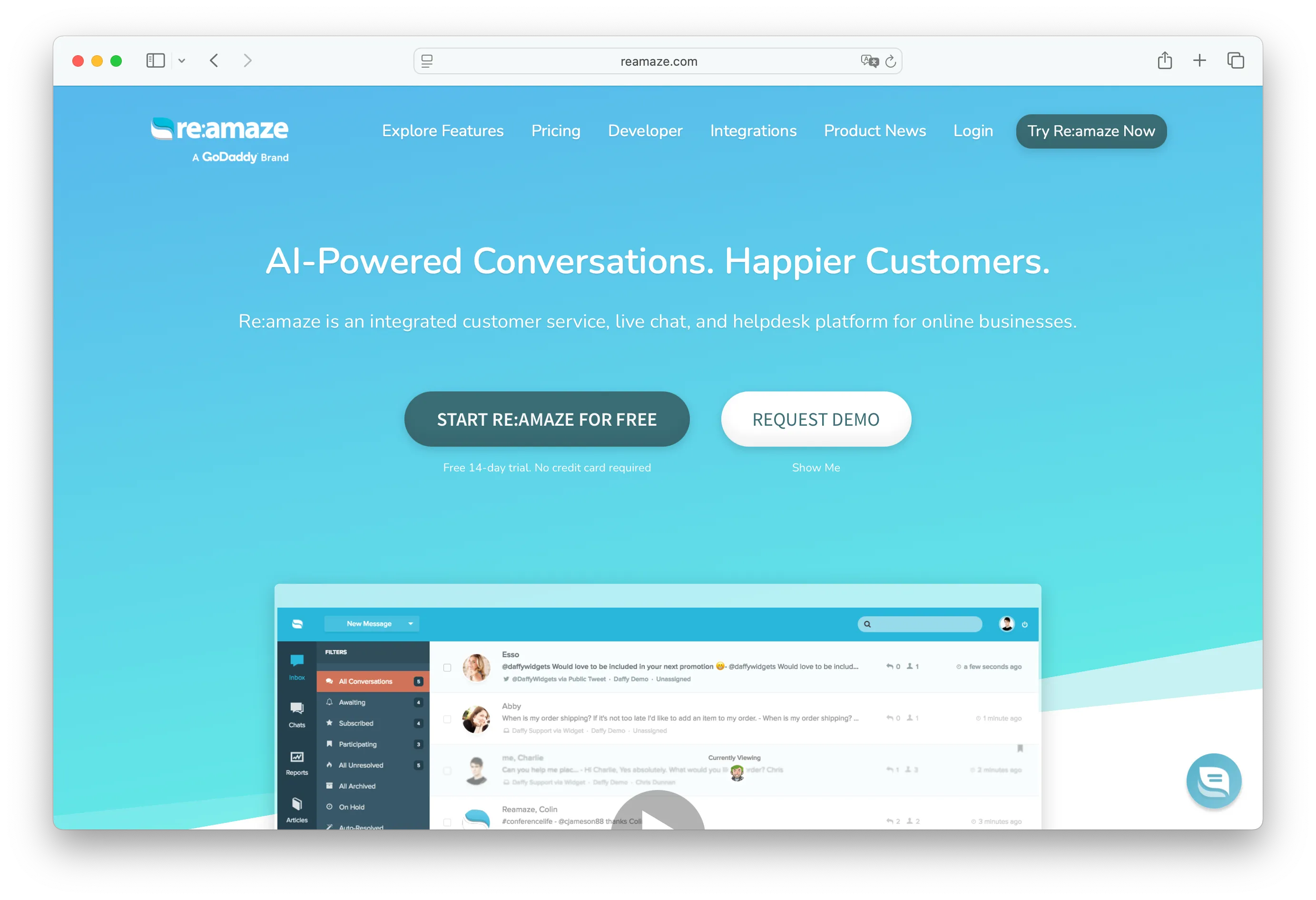 Re:amaze shared inbox and order lookup bot for Shopify and BigCommerce