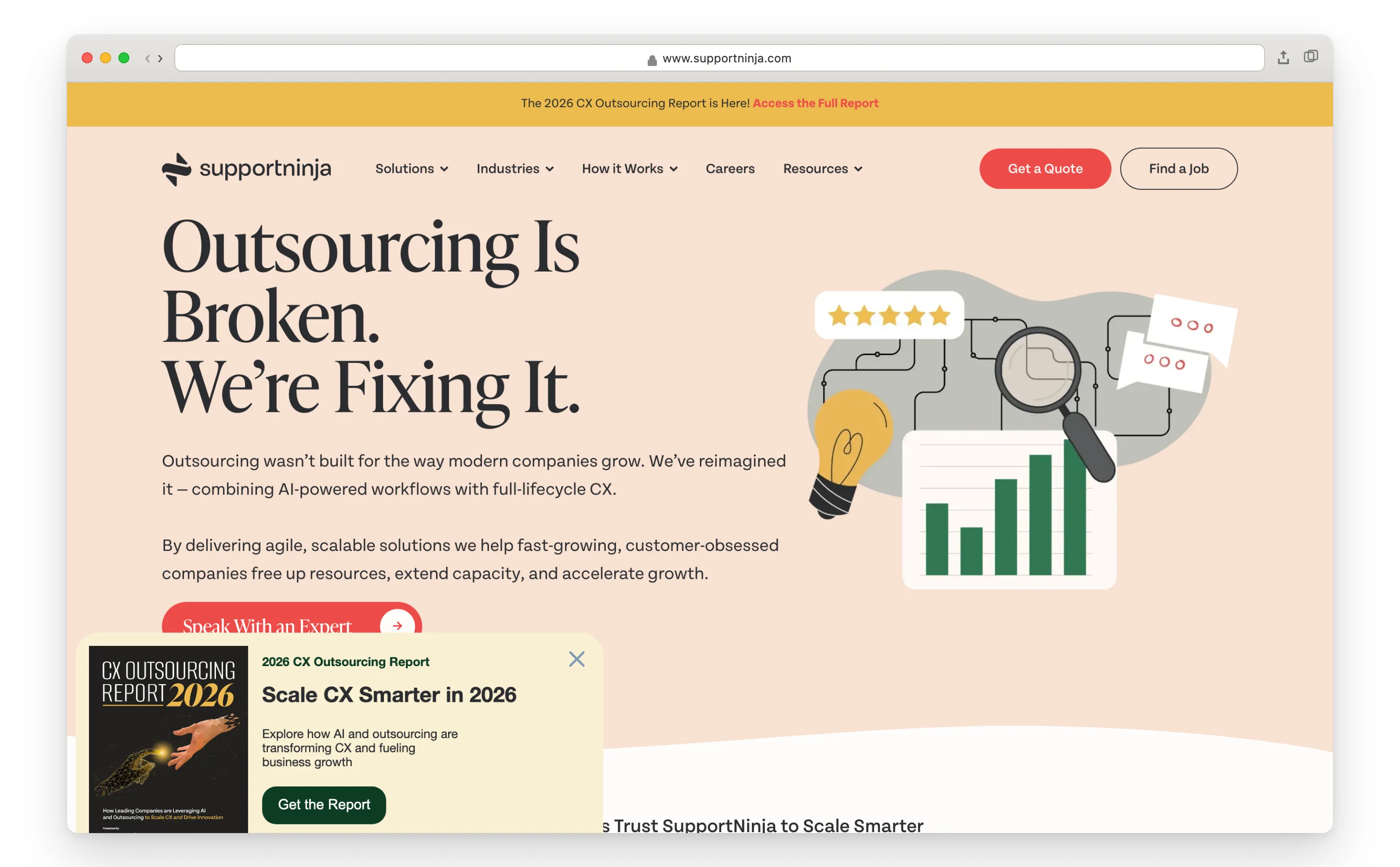 SupportNinja homepage