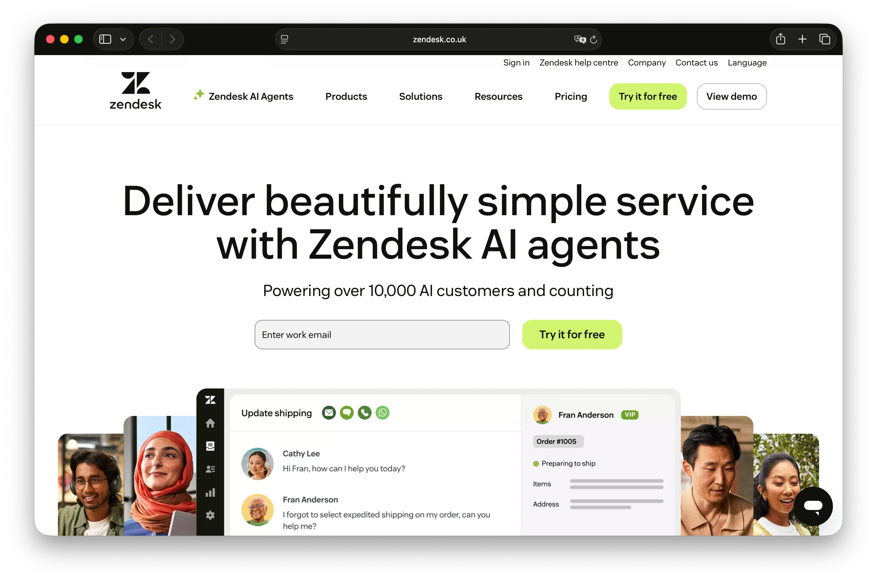 Zendesk AI interface for ticket assistance