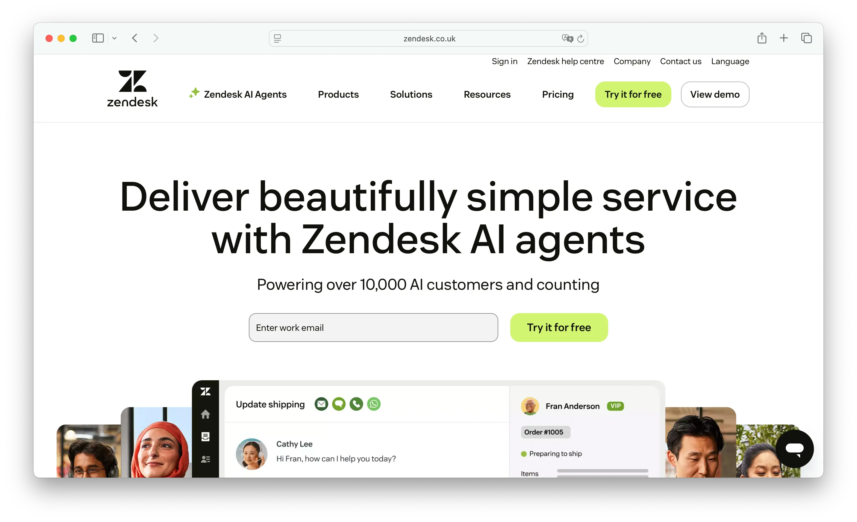Zendesk enterprise helpdesk platform