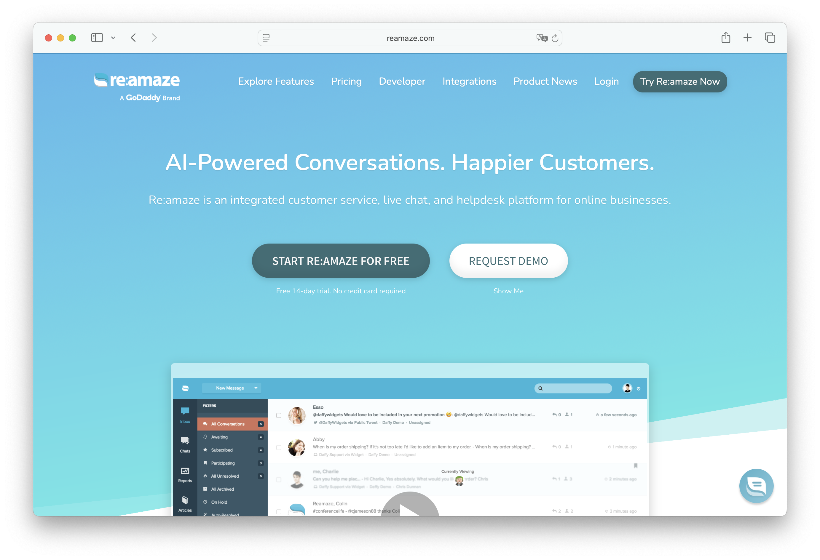 Re:amaze shared inbox and order lookup bot for Shopify and BigCommerce