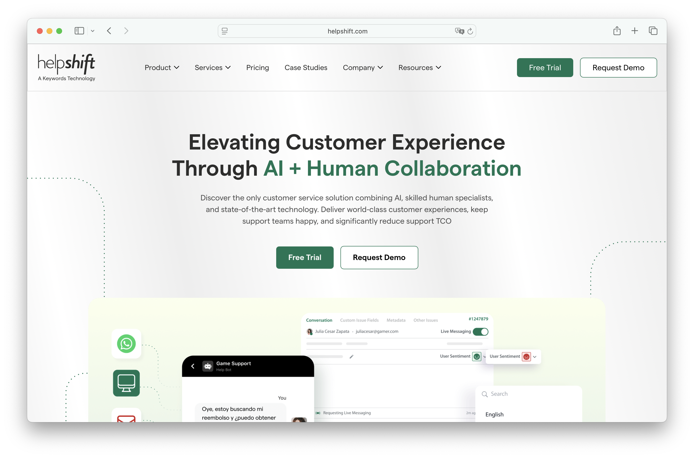 Helpshift in-app customer support for mobile apps