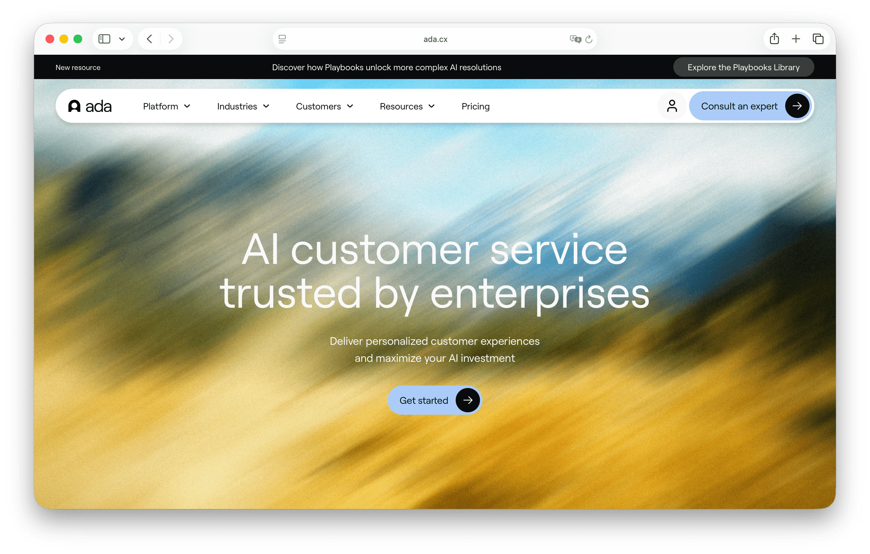 Ada CX flow builder for structured customer support