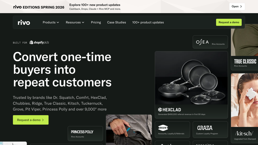 Rivo homepage