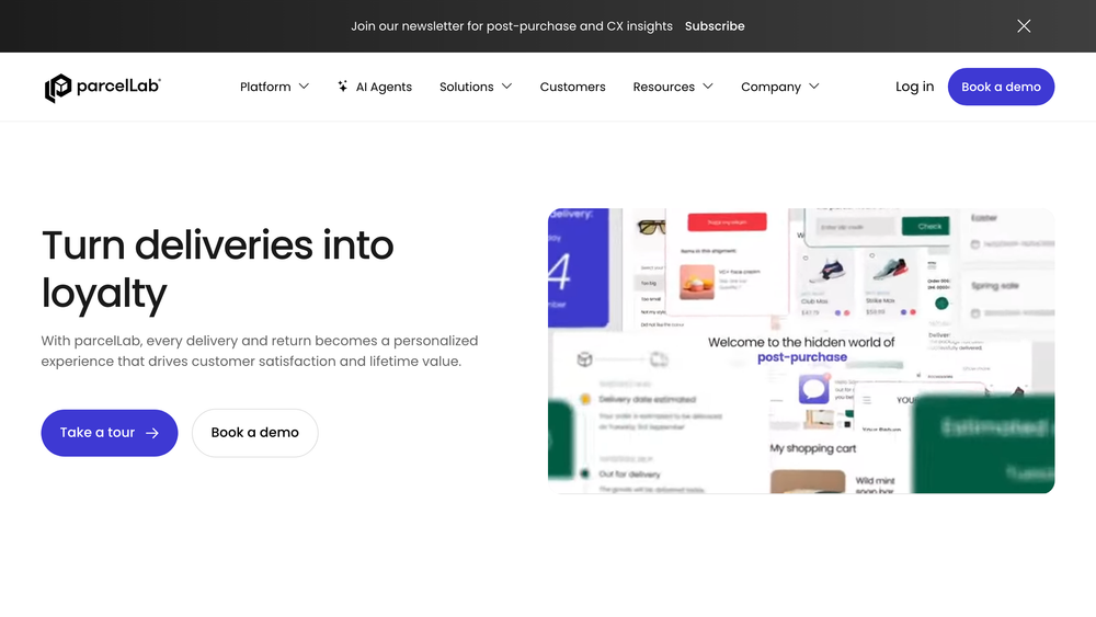 parcelLab homepage