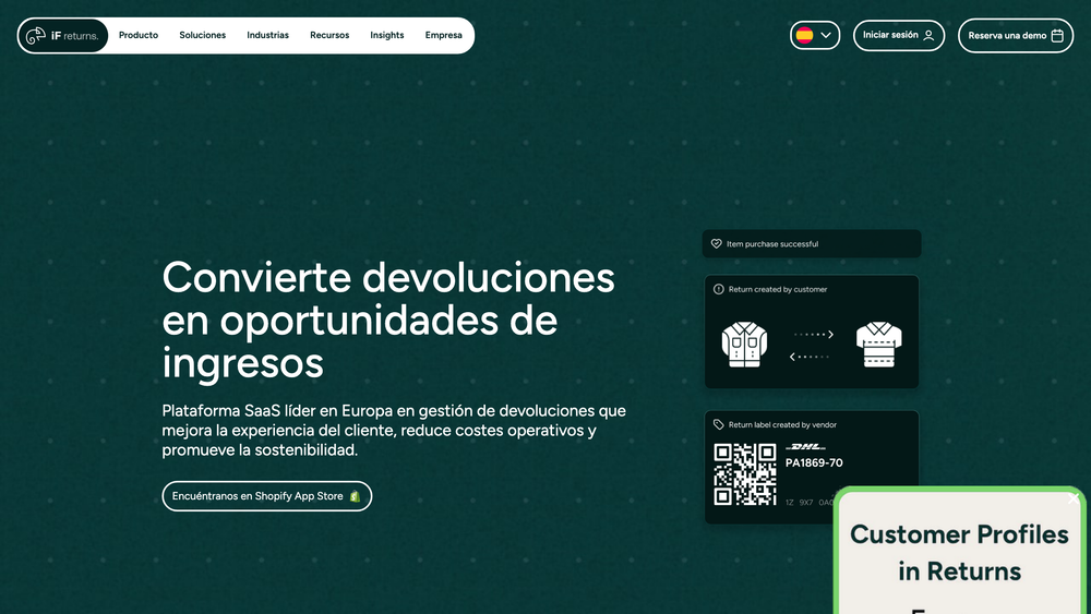 iF Returns homepage