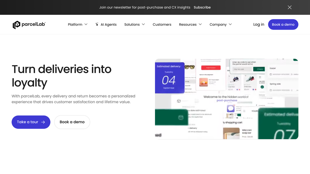 parcelLab homepage